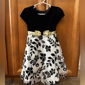Girls 3T dress • Black velvet top